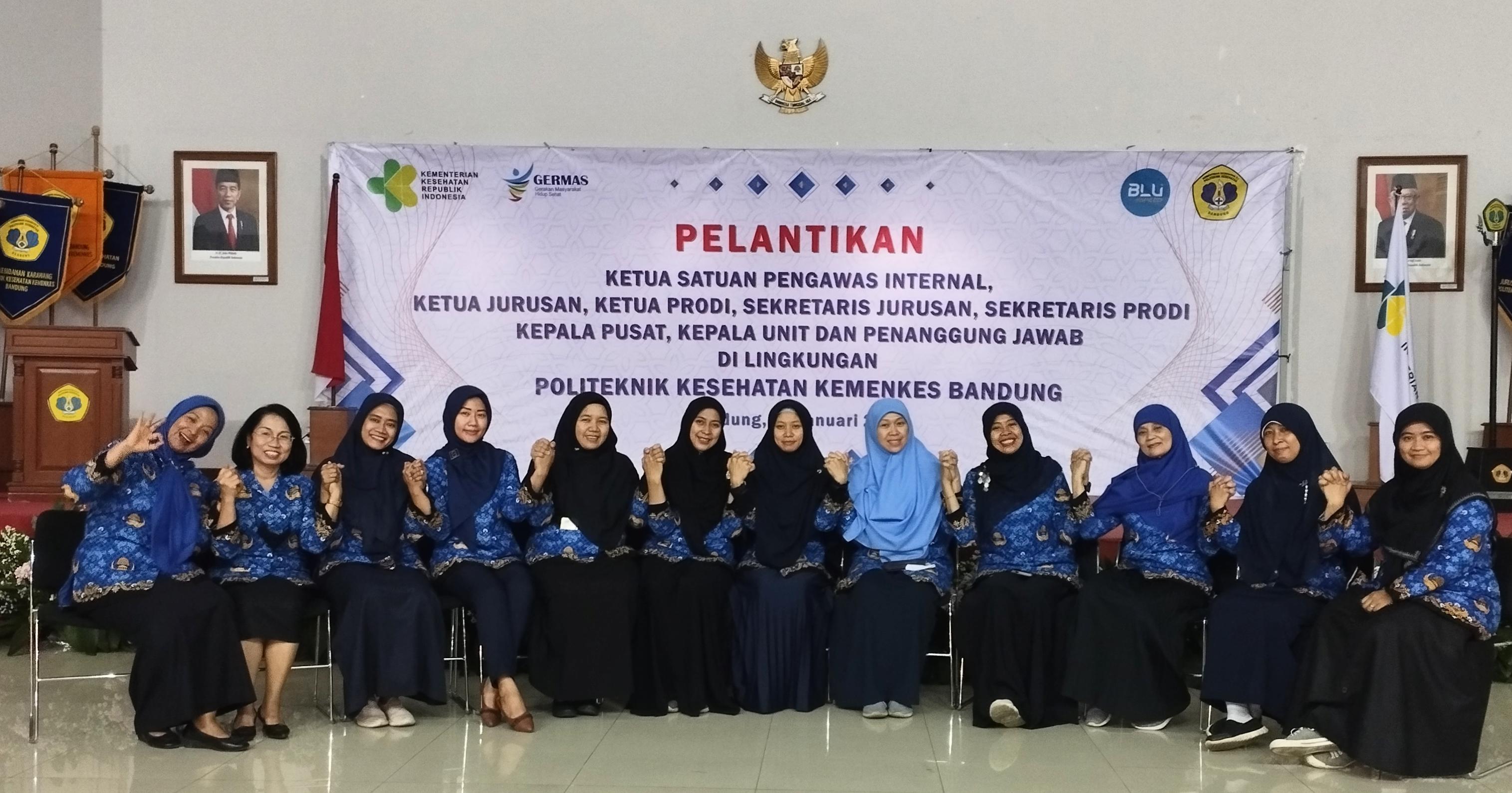 Pelantikan Pengelola Baru di Lingkungan Politeknik Kesehatan Kemenkes Bandung Periode 2023-2026